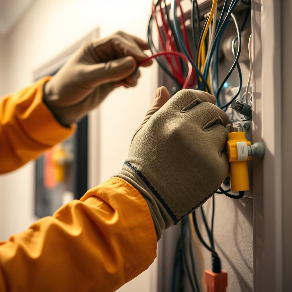 Las Vegas electrician performing residential electrical repairs