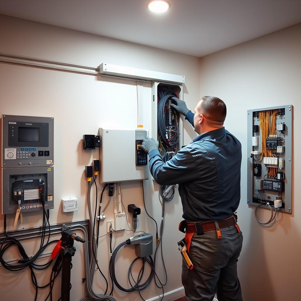 Smart home electrical installation in Las Vegas residence