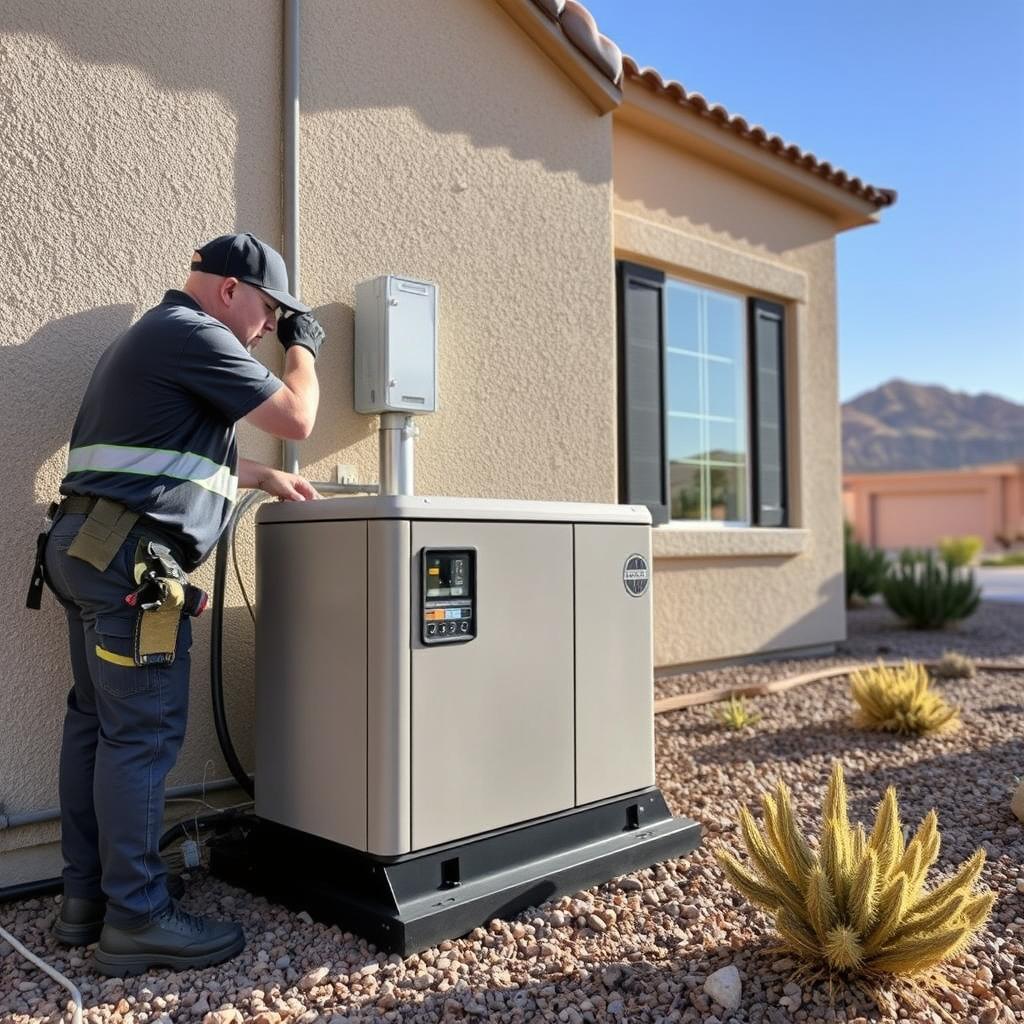 Whole-house generator installation by Las Vegas electrician